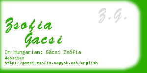 zsofia gacsi business card